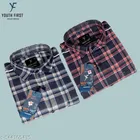 Cotton Blend Checked Shirts for Men, Multicolor 