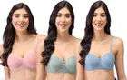 Cotton Blend Solid Padded Bra for Women 