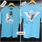 Round Neck Printed T-Shirt for Men (Sky Blue, S)