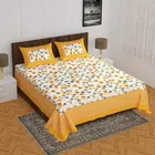 Sanganeri Jaipuri Traditional Printed Double Bed Sheet with 2 Pillow Covers 