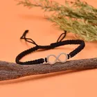 Copper Infinity Bracelets for Women (Black, Set of 2)