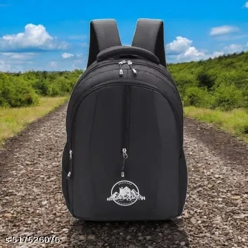 Polyester Backpack for Men & Women, Black