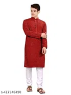 Embroidered Ethnic Kurta Set for Men 