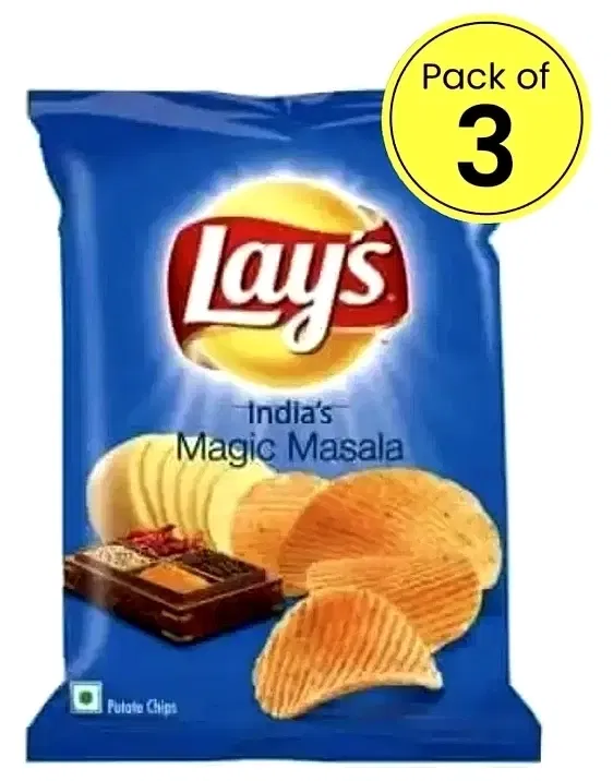 लेज़ इंडियाज़ मैजिक मसाला चिप्स 3X80 g (पैक ऑफ 3)