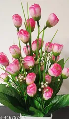 Plastic Artificial Flower With Pot,Multicolour