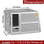 KANUSHI industries® 100% Waterproof And Dustproof Window AC Cover 1.5 to 2.0 Ton Capacity 