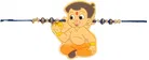Synthetic Rakhi with Greeting Card & Roli Chawal 