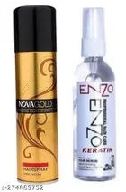 Nova Gold System Professional Hair Spray with Ezxo Hair Serum (Set of 2)