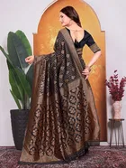 Banarasi Silk Embroidered Saree for Women 
