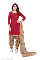 Crepe Printed Unstitched Suits for Women, Pack of 3 