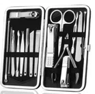 Manicure Pedicure Set Nail Clippers, Esup 16 In 1 Stainless Steel Professional Pedicure Kit Nail Scissors Grooming Kit With Leather Travel Case (250 g, Set Of 1)