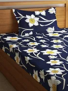Polycotton Single Bedsheet 60x90 Inch with 1 Pillow Cover 
