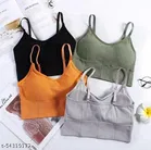 Viscose Spandex Bra for Women, Green 