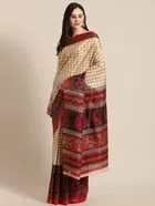 Taffeta Silk Printed Saree for Women 