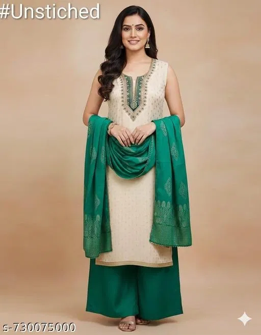 Silk Blend Punjabi/All Over Suits for Women (Multicolor, 7.05 meter (4XL)