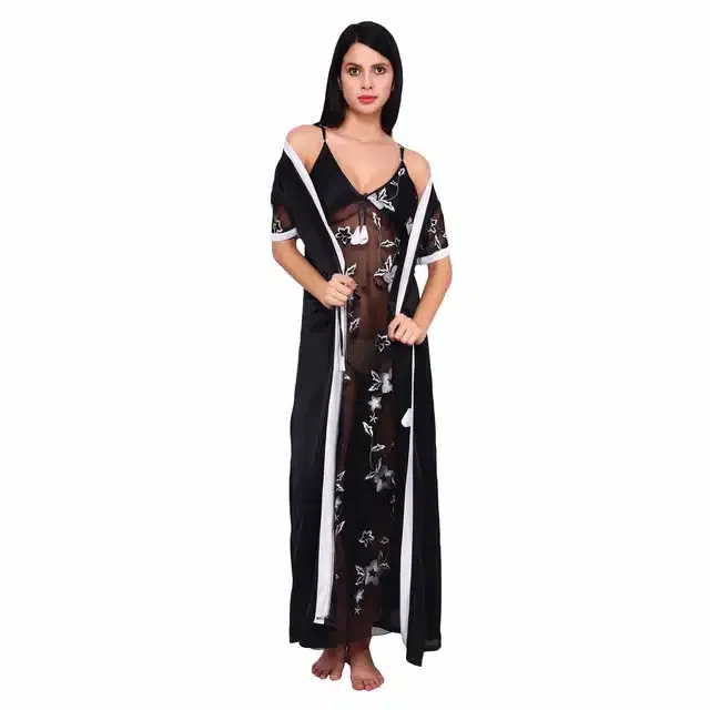 Nightdress for Women (Black, Set of 1)