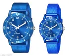 Analog Watch for Couple (Multicolor, Pack of 2)