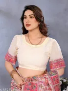 Handloom Floral Print Kashmira Kadai Pashmina Saree for Women 