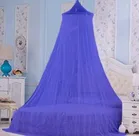 Polyester Round Mosquito Net (Navy Blue, 7x7 Feet)