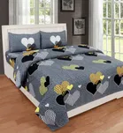 Glace Cotton Printed Double Bedsheet with Two Pillow Covers 