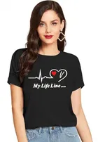 Half Sleeves Printed T-shirt for Women & Girls 