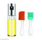 Oil Spray Bottle with Spatula & Oil Brush, Multicolor, Set of 3