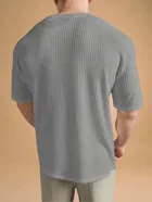 Round Neck Structured T-Shirt for Men 