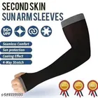 Printed Cotton Blend Arm Sleeves for Men & Women ,Black, Set of 1