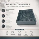 Wardrobe Clothes Organizer, Nonwoven Fabric Durable with 24 Grids partition 32*32*10cm