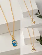 Gold Plated Chain & Pendant for Women & Girls 