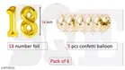 7 Pcs 18 Number Foil, Golden, Set of 1