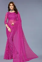 Net Floral Saree for Women 