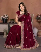 Bollywood Embroidered Organza Saree for Women 