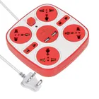 Extension Cord with USB Port – 6A (Red)