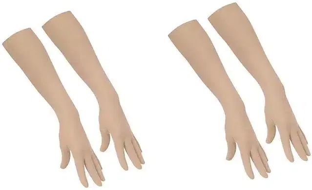 Cotton Arm Sleeves (Yellow, Set of 2)