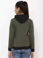 Cotton Blend Printed Hoodie for Girls 