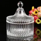 Afast Stylish 200 ml Crystal Glass Sugar Candy Jar with Lid/Attractive Designer Multi-Purpose Bowl/Round Kitchen Storage Pickle Containers/Home Decor Glass Candy Box -Pack of 1