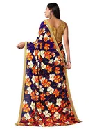 SVB फ्लोरल प्रिंटेड साड़ी फॉर वीमेन 