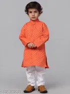 Cotton Blend Kurta with Pyjama for Boys 