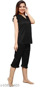 Satin Nightsuit Set for Women 