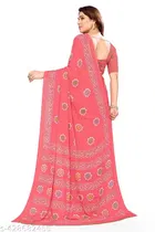Georgette Printed Saree for Women 