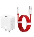 Super Vooc Type-C Charger (White & Red, 65 W)