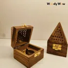 Sheesham Wooden Handicrafts Handmade Incense Holder - Medium 