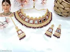 Maroon Kundan Pearl Classic Choker for Women 