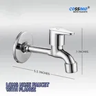 Stainless Steel Long Body Bib Cock Tap with Wall Flange 