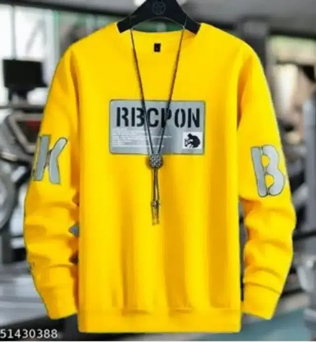 Full Sleeves Sweatshirt for Men (Mustard, M)
