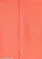 Cotton Blend Solid Shirts for Men, Orange 