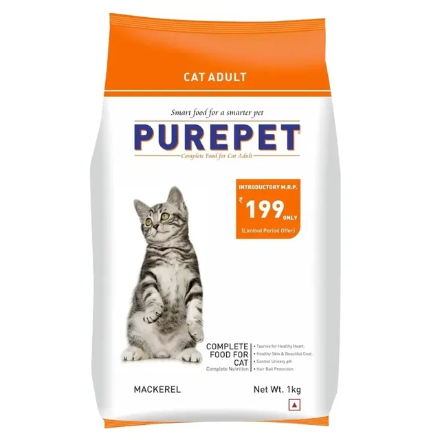 Purepet Mackerel Adult Cat Food, 1 kg