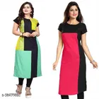 Crepe Printed Kurti for Women 