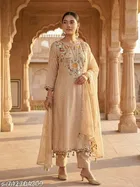 Embroidered Floral A-line Kurta Set for Women 